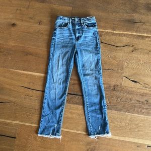 Straight leg crop jeans